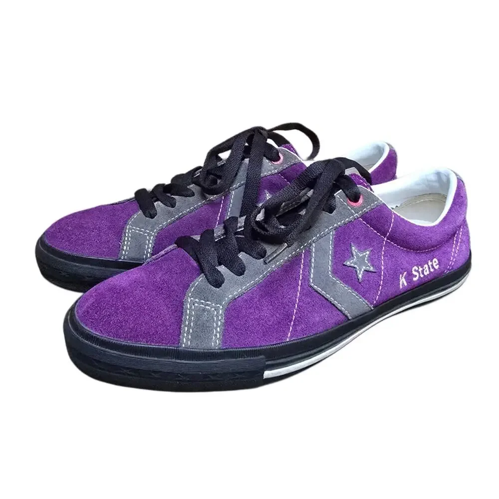 Converse Star Player Low Sneaker K-State Wildcats Men 9 Purple Suede Women 10.5